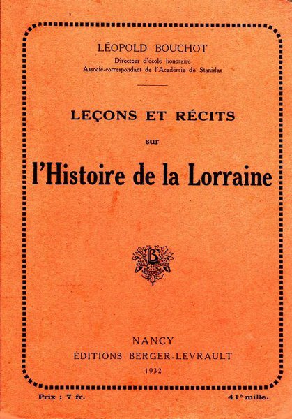 Couverture de « Leçons et récits sur l'Histoire de la Lorraine »